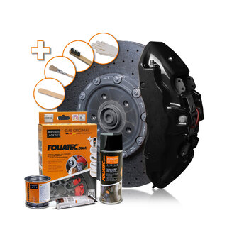 Foliatec Brake Caliper Lacquer Set Midnight black, 3 components