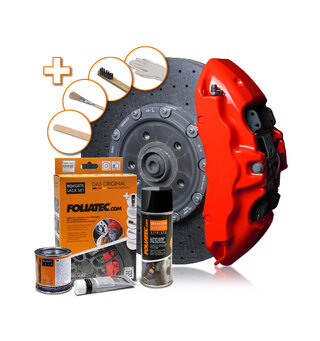 Foliatec Brake Caliper Lacquer Set Performance Red 3 components