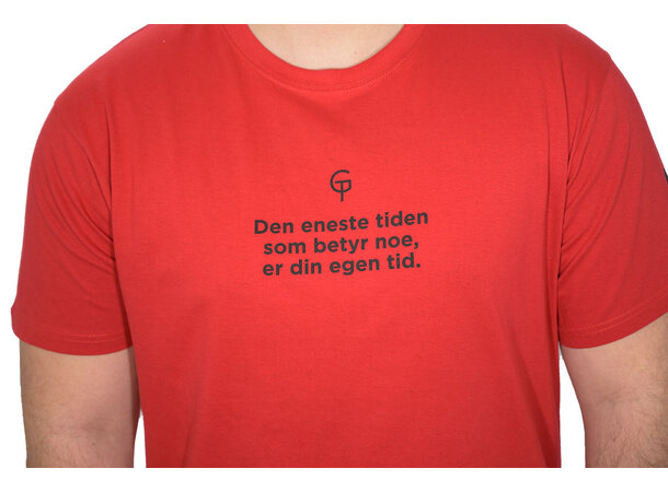 GT T-Shirt Din Egen Tid Rød T-skjorte med trykk - Small