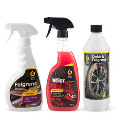 Gloss Factory Alle Felgrens Alle 3 typer felgrens samlet