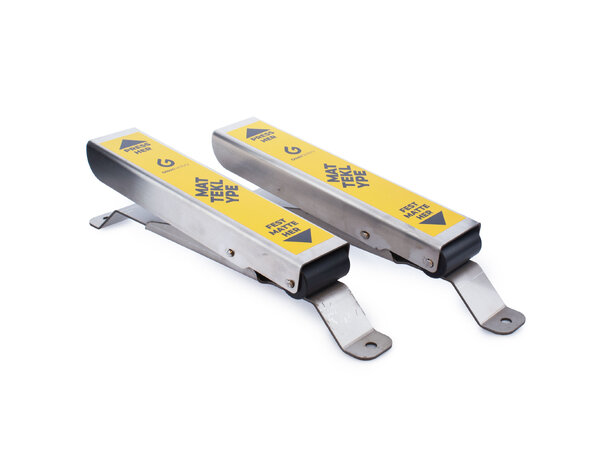 Gloss Factory Matteklype 2-pk – Rustfritt stål for bilgulvmatter