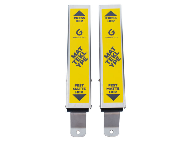 Gloss Factory Matteklype 2-pk – Rustfritt stål for bilgulvmatter