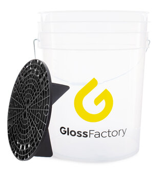 Gloss Factory vaskeb&#248;tte med rist Stor, solid vaskeb&#248;tte, transparent 20L