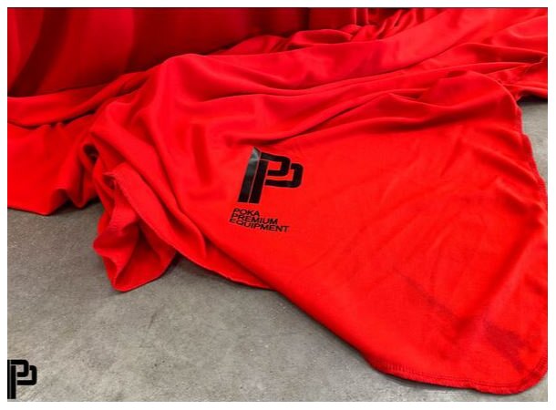 Poka Premium biltrekk i stoff - rød Til SUV og stor bil  7,3 x 4,9 meter 