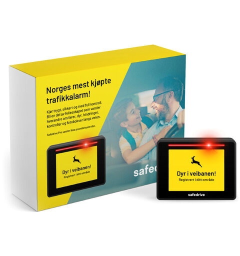 Safedrive PRO Varsler farer, kontroller og fotobokser