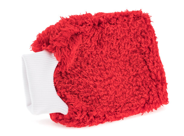 Wash Mitt Sparkling Red Skånsom vaskehanske i mikrofiber 