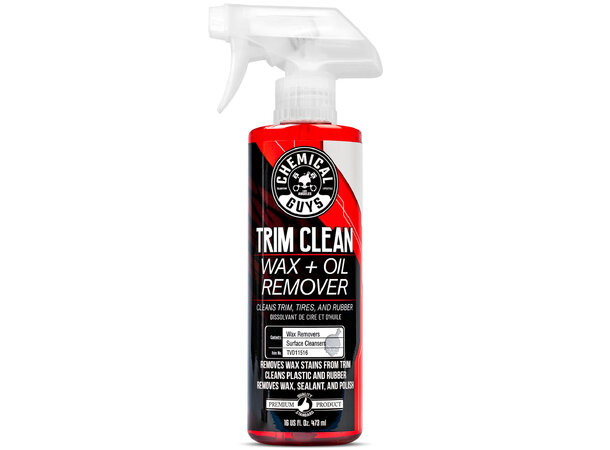 Chemical Guys Trim Clean Wax+Oil Remover Fjerner polishrester på plast, 473ml 