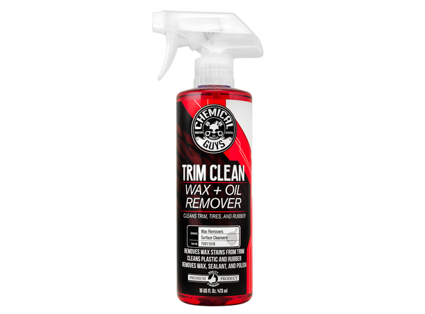 Chemical Guys Trim Clean Wax+Oil Remover Fjerner polishrester på plast, 473ml 