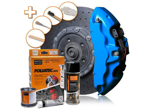 Foliatec Brake Caliper Lacquer Set GT-blue, 3 components 
