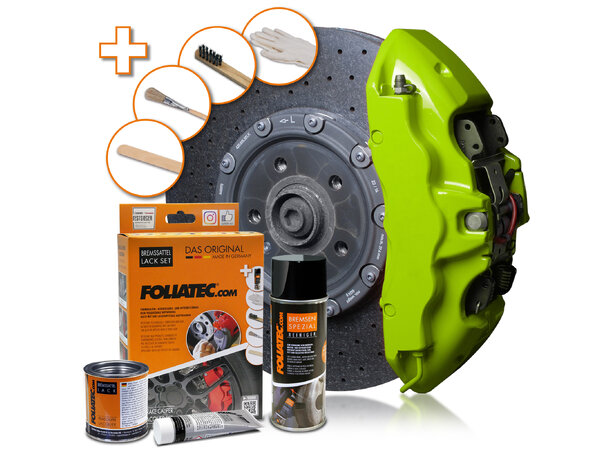 Foliatec Brake Caliper Lacquer Set Toxic green, 3 components 