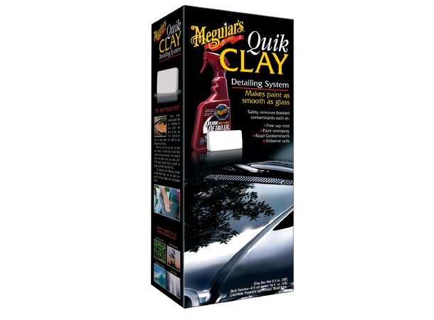 Meguiars Quik Clay Detailing System - Sett med smøremiddel og clay