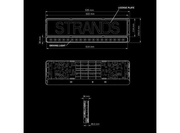 Strands Nuuk E-Line LED Fjernlys – 8100 lumen, 444 m kastelengde