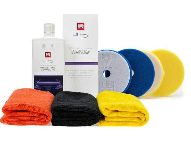 Autoglym UHD Polishing Compound Complete Komplett kit fjerner riper og gir glans 