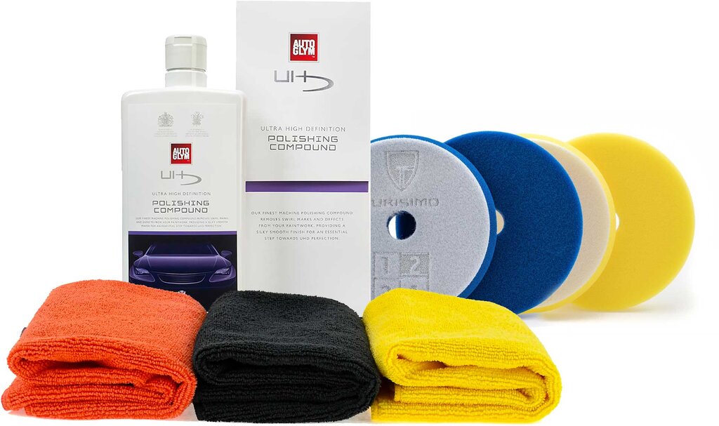 Autoglym UHD Polishing Compound Complete Komplett kit fjerner riper og
