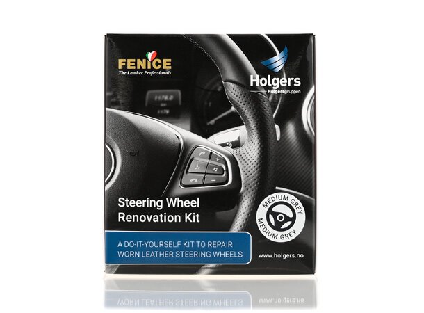 Fenice Steeringwheel Renovation Kit Oppfarg.kit til ratt.Farge Medium Grey