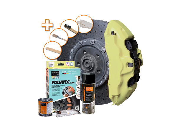 Foliatec Brake Caliper Lacquer Set Creamy vanilla, 3 components 