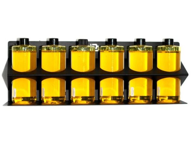 Poka Premium flaskeholder, 6 x 500 ml 1,5 mm galvanisert stål, pulverlakkert 