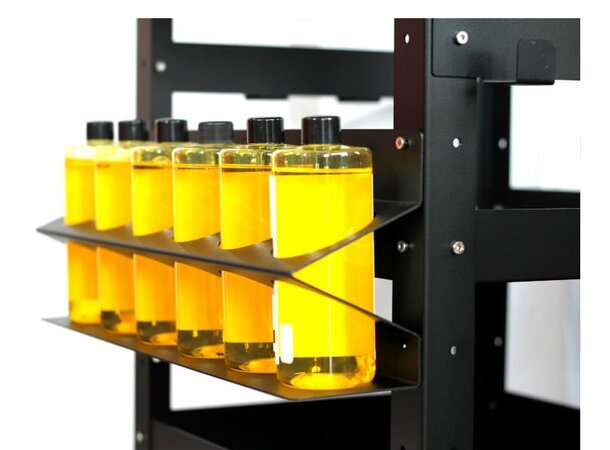 Poka Premium flaskeholder, 6 x 500 ml 1,5 mm galvanisert stål, pulverlakkert 