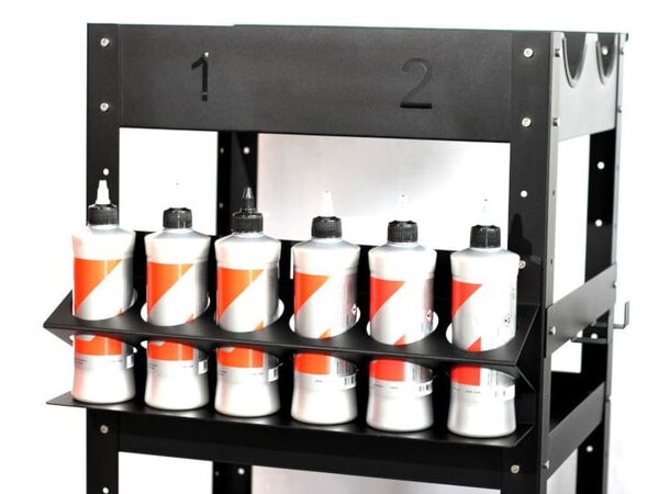 Poka Premium flaskeholder, 6 x 500 ml 1,5 mm galvanisert stål, pulverlakkert 