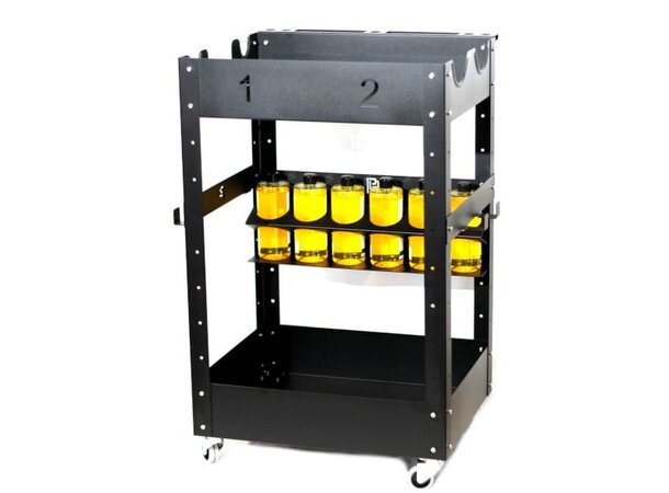 Poka Premium flaskeholder, 6 x 500 ml 1,5 mm galvanisert stål, pulverlakkert 