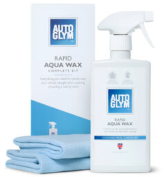 Autoglym Rapid Aqua Wax Kit Kit inkludet 2  microfiberkluter, 500ml.