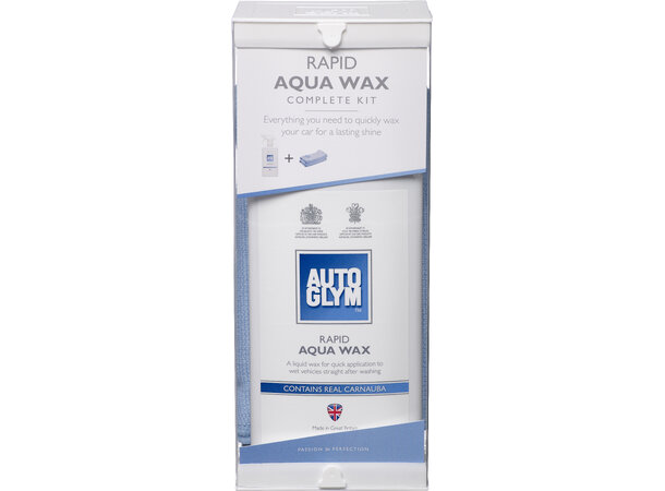 Autoglym Rapid Aqua Wax Kit Kit inkludet 2  microfiberkluter, 500ml.