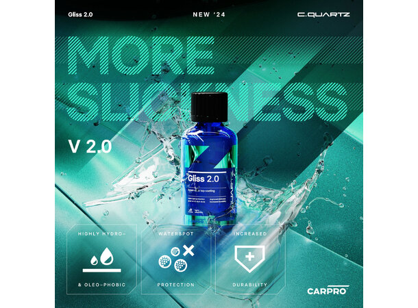 Carpro GLISS 2.0 Topcoat 50 ml Top coating med økt glans 