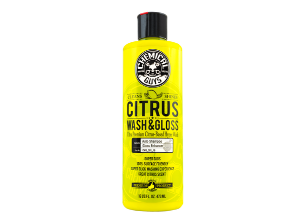 Chemical Guys Citrus Wash & Gloss Sitrusbasert bilshampo med glans, 473m