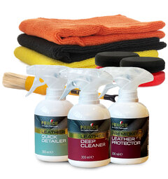 Fenice Premium Leather Care Kit Rens, beskytt og vedlikehold skinn!