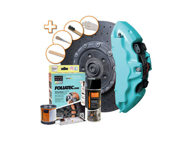 Foliatec Brake Caliper Lacquer Set Pepper mint, 3 components 