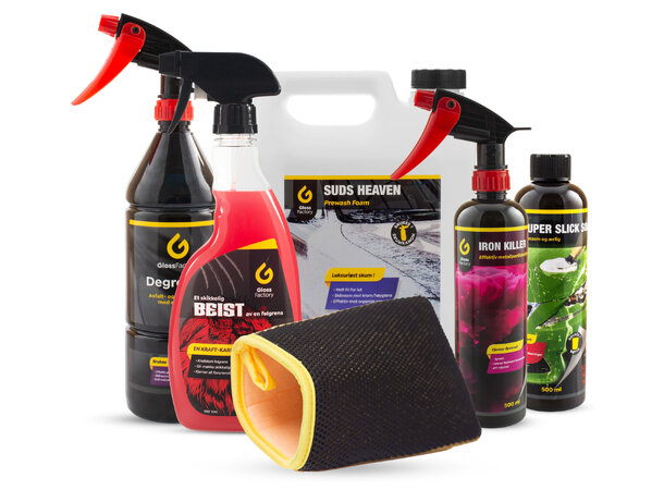 Gloss Factoy Forvask og nedvask Kit Komplett nedvask før polering eller voks 