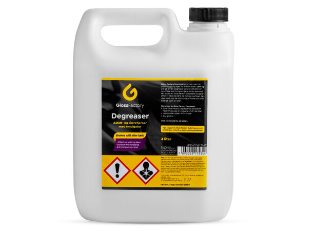 Gloss Factory Degreaser, 4L Avansert petro-avfetting m emulgator 