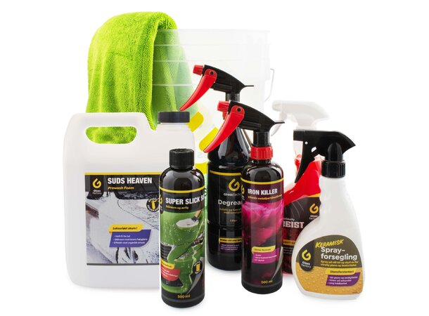 Gloss Factory Komplett Bilvaskpakke Tar deg hele veien - Ren, beskyttet bil 