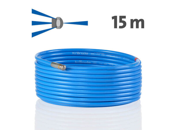 Kränzle Rørrensslage15m, D12 kobl. For rengjøring av rør og avløp 