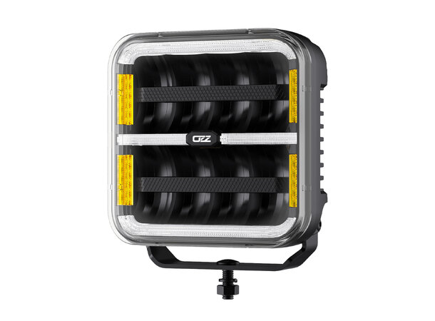 OZZ SQR 7" Black – LED fjernlys med boost og varsellys