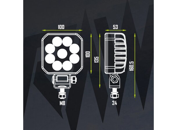 RAW Novo 54W Arbeidslys – 3600 lumen arbeidslys