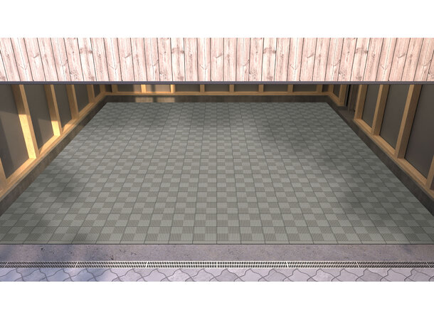 Versoflor UPFLOR® klikkbar gulvflis Mid Grey, 30x30cm, 1stk. 