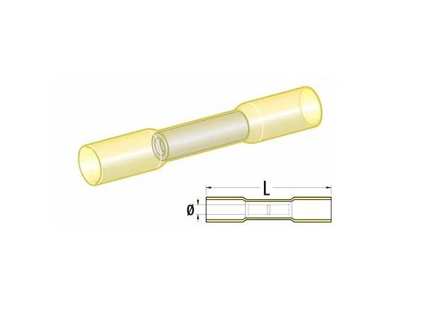 AutoLine Rød skjøtehylse med krympeender 10 pk.