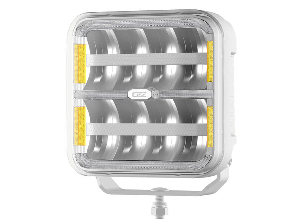OZZ SQR 7" Hvit – LED fjernlys med boost og varsellys
