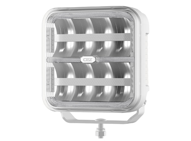 OZZ SQR 7" Hvit – LED fjernlys med boost og varsellys