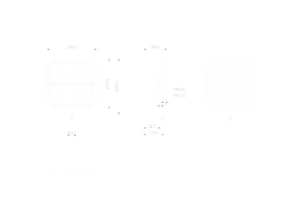 OZZ SQR 7" LED Fjernlys Hvit