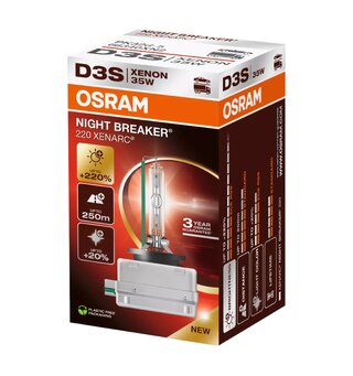 Osram Xenarc Night Breaker 220 D3S Få opptil 220% bedre lys