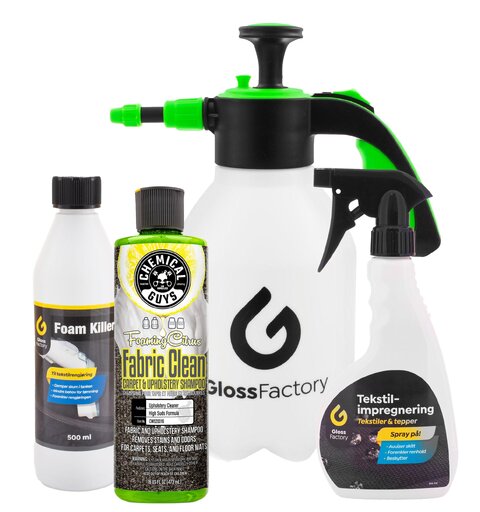 Rensekit til tekstilrenser Komplett kit for bruk med tekstilrenser