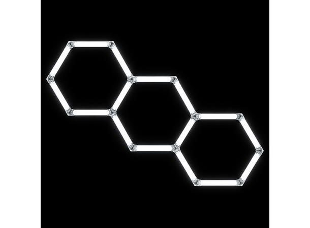 Turisimo GRID Hexagon pakke 3 Hexagon belysning 3 ruter 