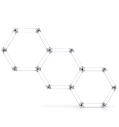 Turisimo GRID Hexagon pakke 3 Hexagon belysning 3 ruter