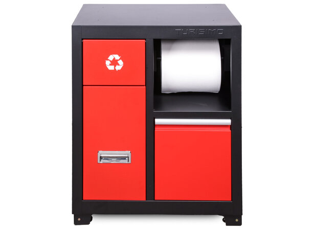 Turisimo underskap med avfallsbøtte i stål – moderne og praktisk