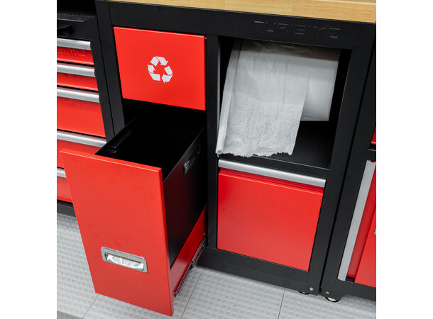 Turisimo underskap med avfallsbøtte i stål – moderne og praktisk