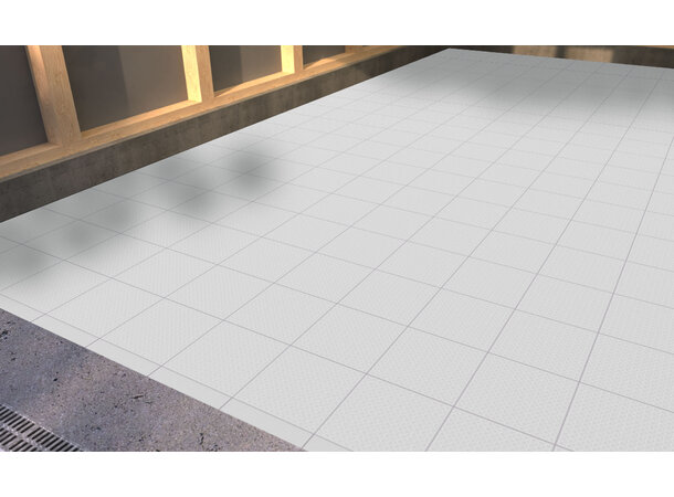 Versoflor TASKFLOR® klikkbar gulvflis Light Grey, 30x30cm, 1stk. 