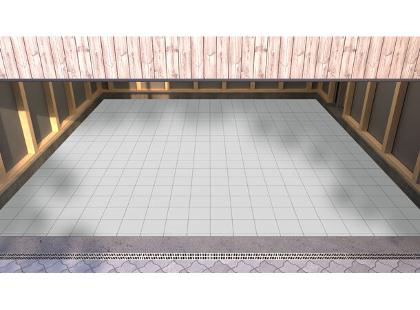 Versoflor TASKFLOR® klikkbar gulvflis Light Grey, 30x30cm, 1stk. 