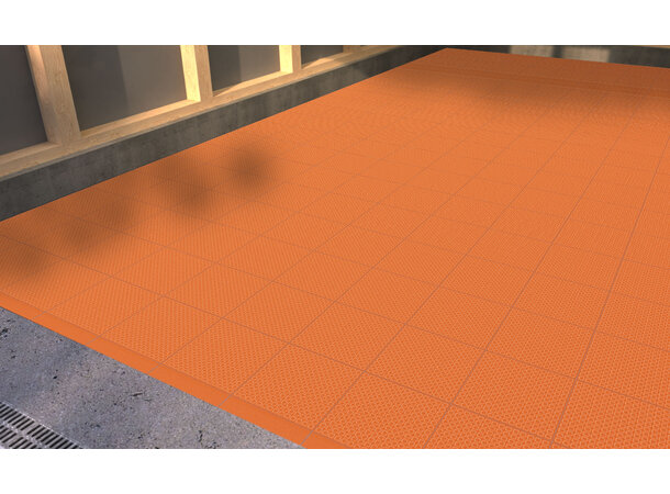 Versoflor TASKFLOR® klikkbar gulvflis Pumpkin Orange, 30x30cm, 1stk. 